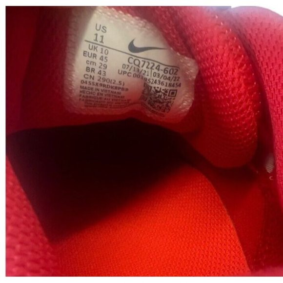 Nike Force Zoom Trout 7 Pro Men Metal Baseball Cleats Red White Sz 11 CQ7224-602 - Picture 9 of 9